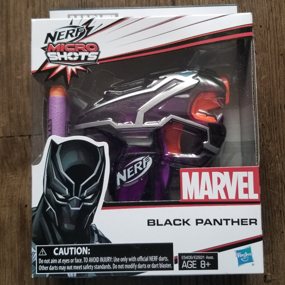 Marvel NERF Micro Shots Blaster & Darts (Black Panther)